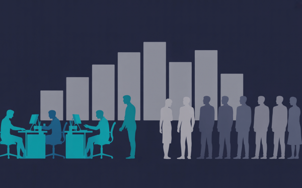 Illustration von Arbeitslosigkeit und Beschäftigung