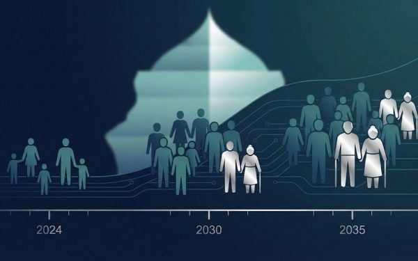 Infografik Prognose des demografischen Wandels (2024–2035)